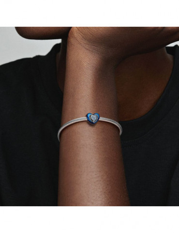 PANDORA Charm Cœur Rotatif Bleu