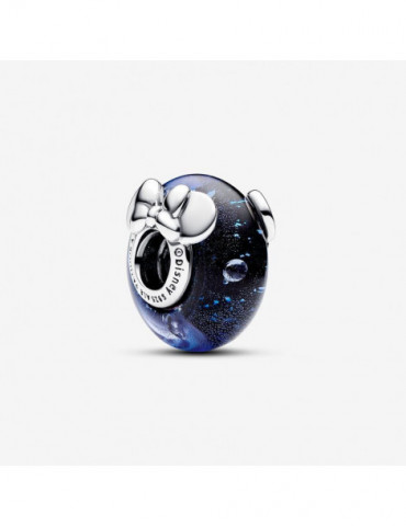 PANDORA Charm Verre de Murano Bleu Disney Mickey & Minnie