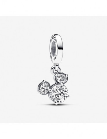 PANDORA Charm Pendant Disney Tête de Mickey Silhouette Scintillante