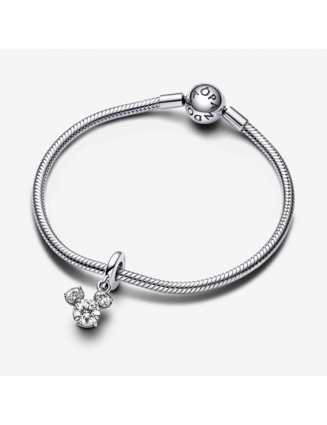 PANDORA Charm Pendant Disney Tête de Mickey Silhouette Scintillante