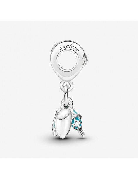 PANDORA Charm Pendant Triple Poisson, Tortue de Mer & Conque