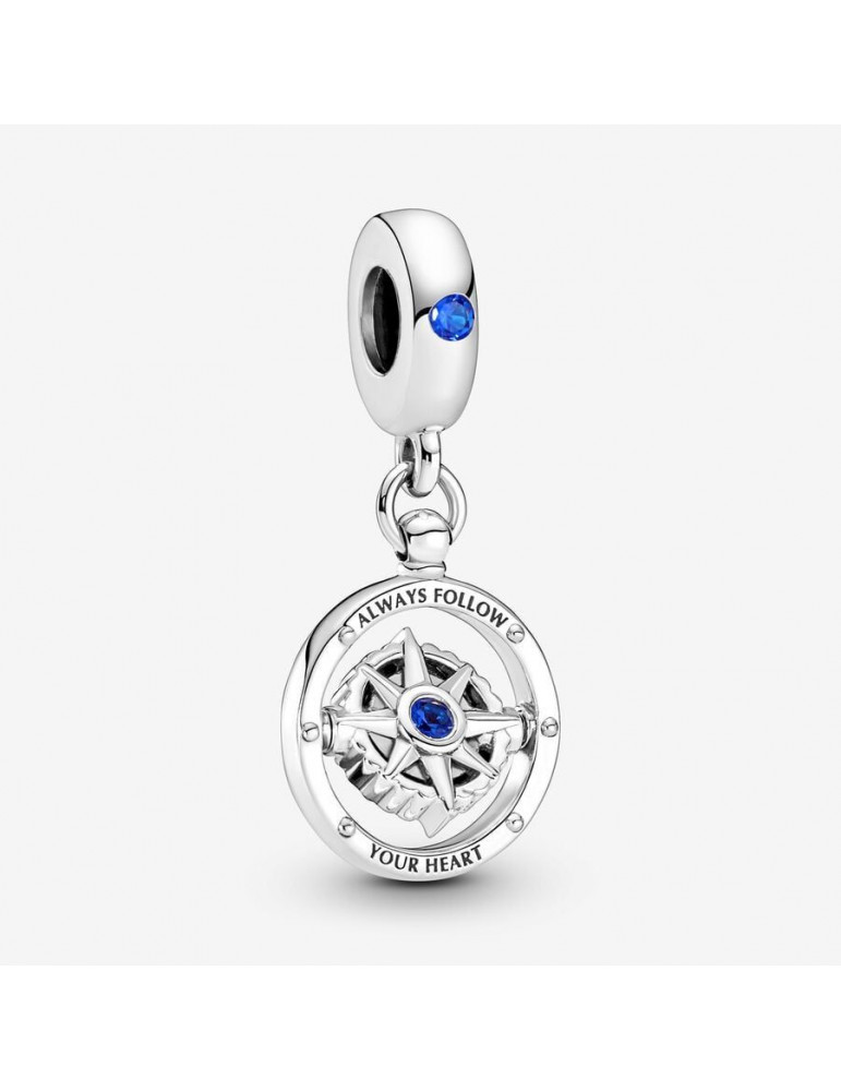 PANDORA Charm Pendant Boussole Rotative