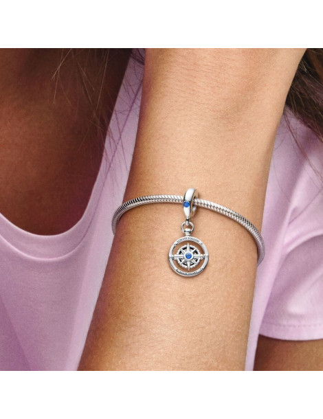 PANDORA Charm Pendant Boussole Rotative