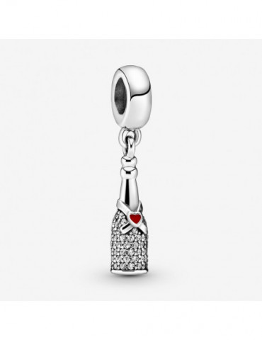 PANDORA Charm Pendant Bouteille de Vin Scintillante