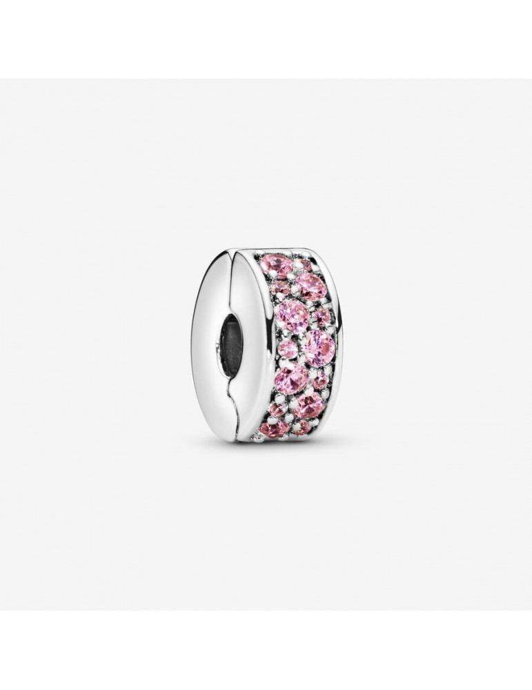 PANDORA Charm Clip Pavé Rose