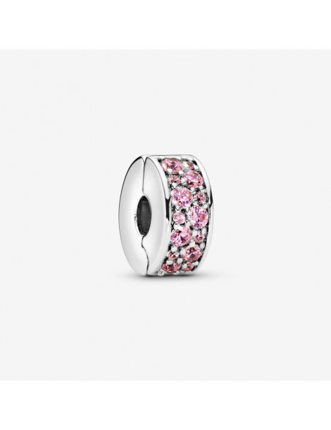 PANDORA Charm Clip Pavé Rose