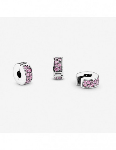 PANDORA Charm Clip Pavé Rose