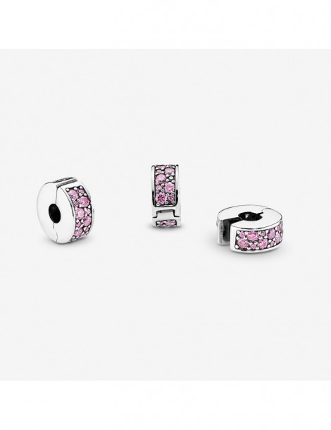 PANDORA Charm Clip Pavé Rose