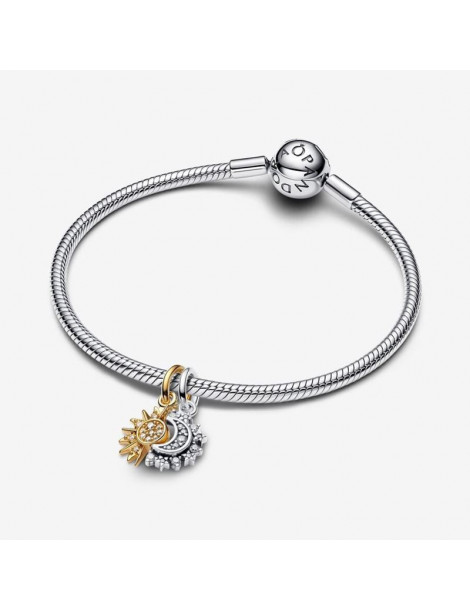 PANDORA Charm Pendant Soleil & Lune Séparable