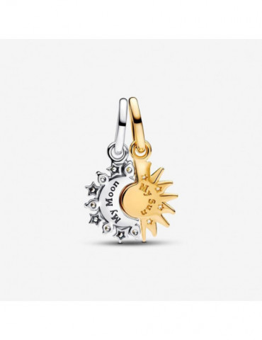 PANDORA Charm Pendant Soleil & Lune Séparable