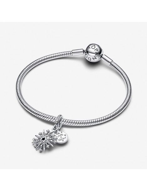 PANDORA Charm Pendant Double Feu d'Artifice Scintillant