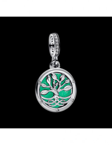 PANDORA Charm Pendant Double Arbre de l'Infini Phosphorescent