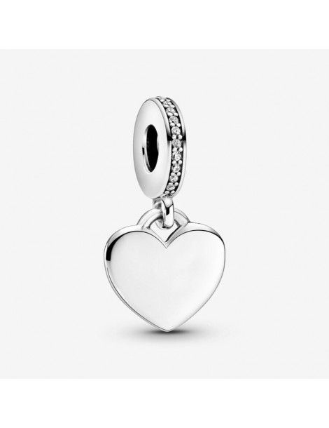 PANDORA Charm Pendant Plaque Cœur Gravable