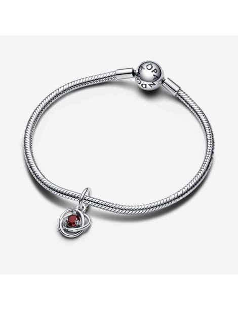 PANDORA Charm Pendant Cercle Éternité Rouge