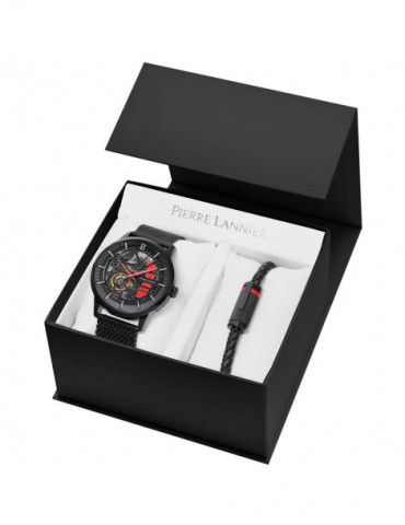 PIERRE LANNIER Coffret Montre Paddock Bracelet Cuir