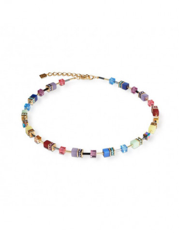 COEUR DE LION Collier GeoCUBE® Iconic Festive Or Multicolore