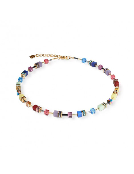 COEUR DE LION Collier GeoCUBE® Iconic Festive Or Multicolore