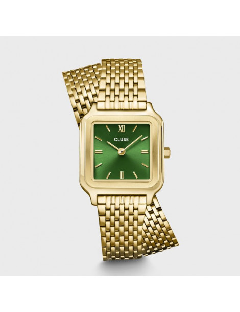 CLUSE Gracieuse Petite Watch Double Steel Forest Green Gold Colour