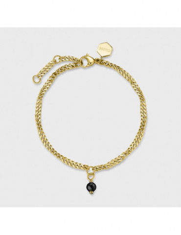 CLUSE Gift Box Féroce Mini Black & Chain Bracelet Gold