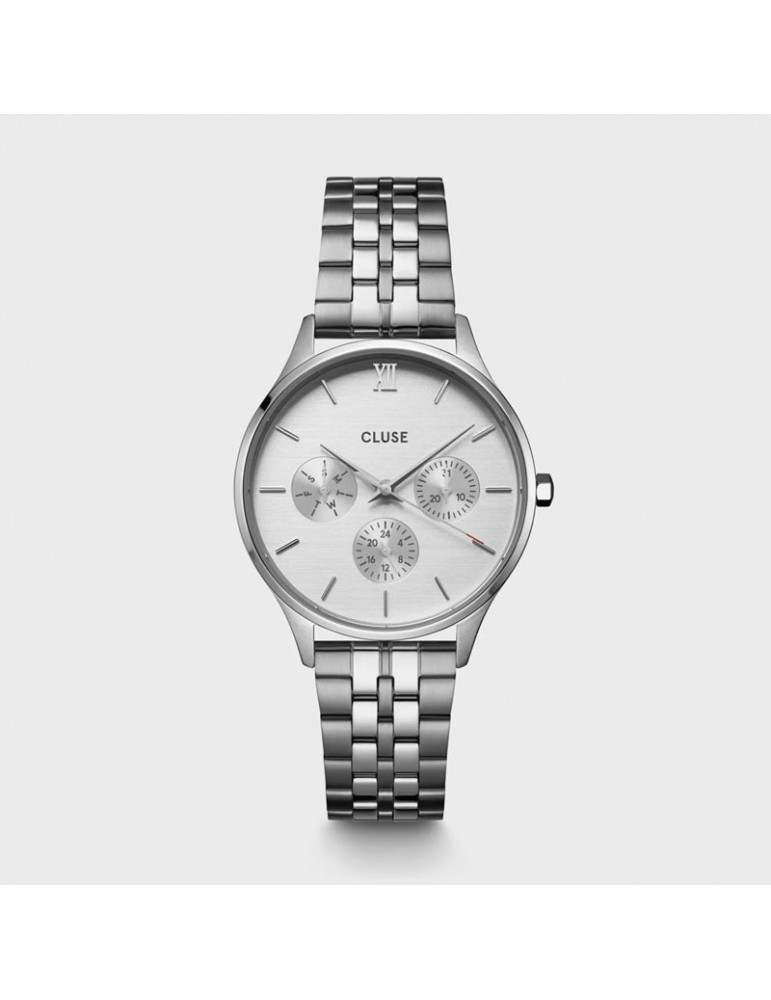 CLUSE Montre Minuit Multifunction Steel Full Silver