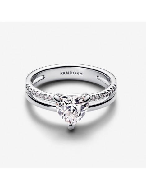 PANDORA Bague Cœur Anneau Double