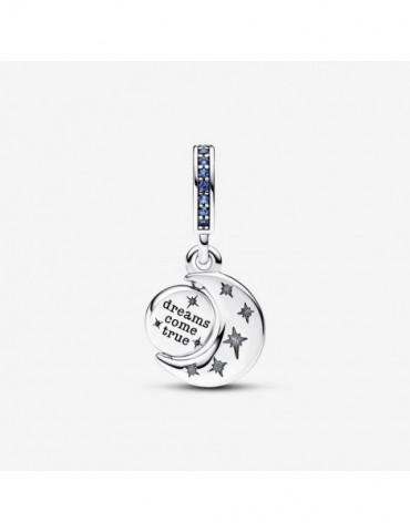 PANDORA Charm Pendant Rotatif Lune Scintillante