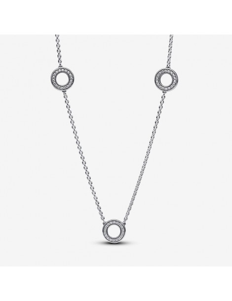 PANDORA Collier à Chaîne Cercles Pavé