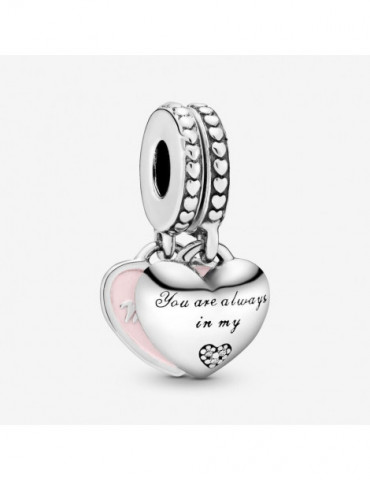 PANDORA Charm pendentif avec cœurs mère et fille