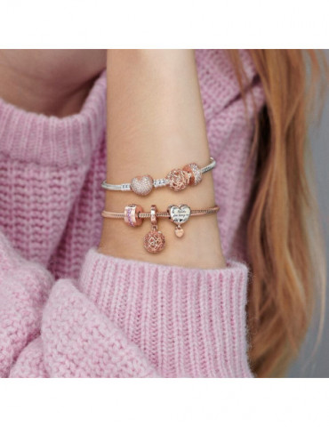 PANDORA Charm Cœur de Maman Rose