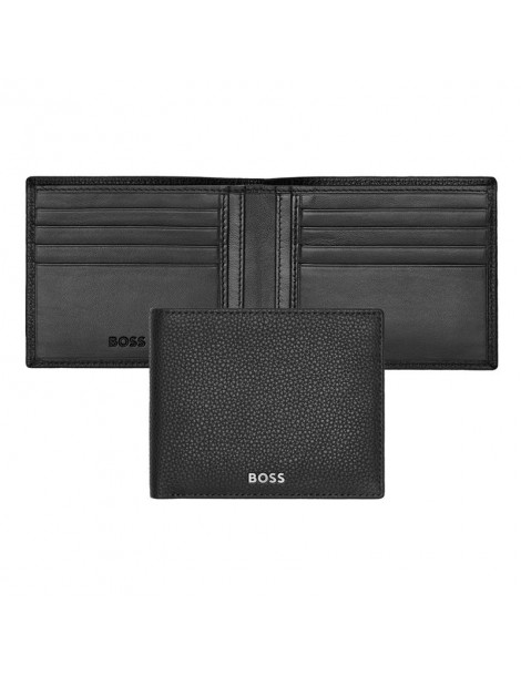 HUGO BOSS Portefeuille & Porte-Clefs Classic & Stylo Bille Gear Icon Black | Set