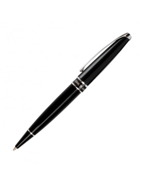 CERRUTI Stylo Bille Silver Clip Black