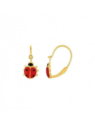 Boucles d'oreilles coccinelles