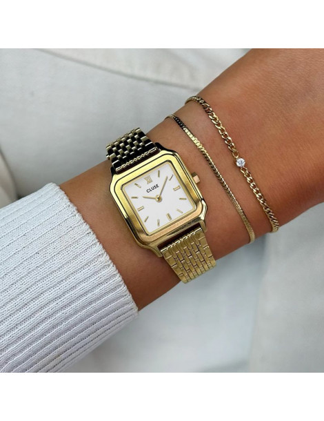 CLUSE Montre Gracieuse Petite Steel White Gold