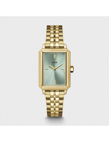 CLUSE Montre Fluette Steel Sage Green Gold