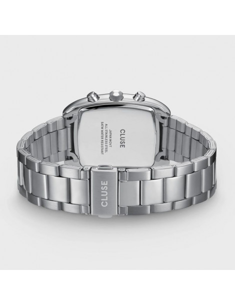 CLUSE Montre Quartaut Chrono Steel Blue Full Silver
