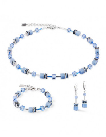 COEUR DE LION Bracelet GeoCUBE® Iconic Mono Argent Bleu
