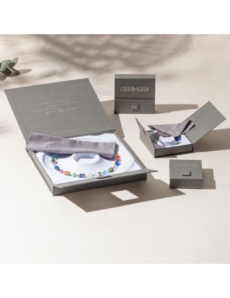 COEUR DE LION Bracelet GeoCUBE® Iconic Mono Argent Bleu