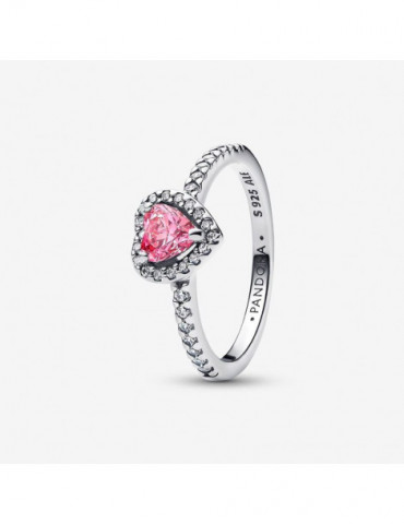 PANDORA Bague Cœur Rose Surélevé