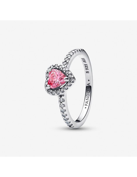 PANDORA Bague Cœur Rose Surélevé