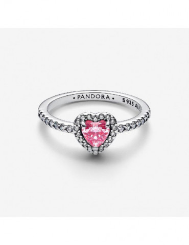 PANDORA Bague Cœur Rose Surélevé