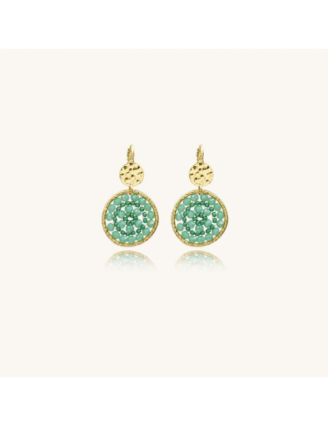 SANTIBÉ Boucles D'oreilles Paradis Vert d'Eau