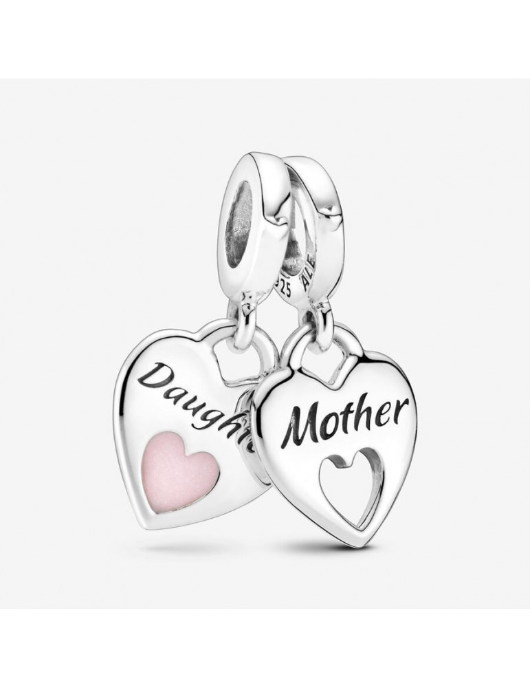 PANDORA Charm Pendant Cœur Séparable Double PANDORA Charm Pendant Cœur Séparable Double