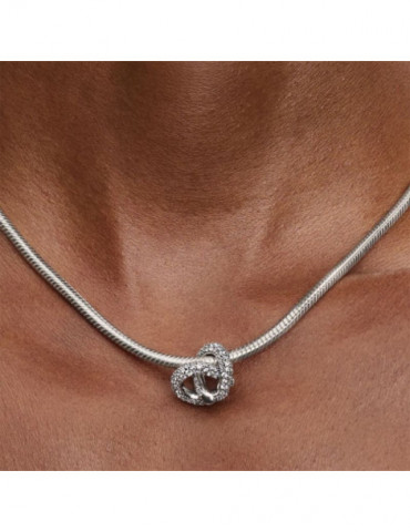 PANDORA Charm Cœur Nœud de l'Infini Pavé