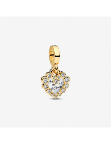 PANDORA Charm Pendant Double Cœur Scintillant