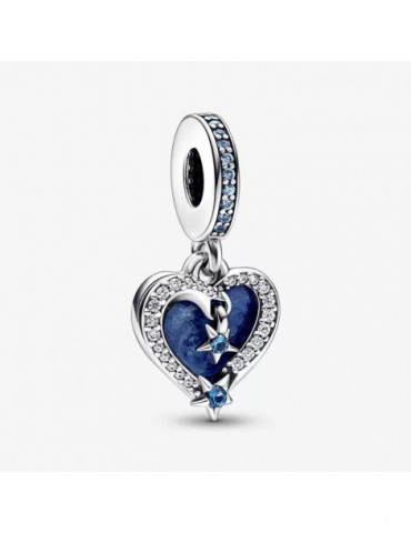 PANDORA Charm Pendant Double Cœur Étoile Filante