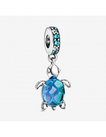 PANDORA Charm pendant tortue de mer en verre de Murano