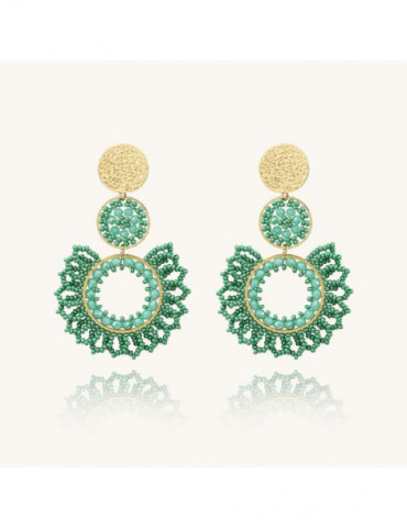 SANTIBÉ Boucles D'oreilles Tango Vert d'Eau