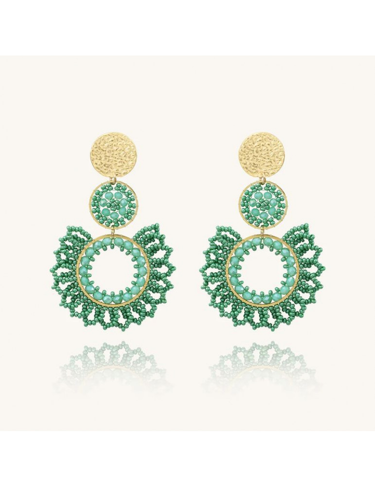 SANTIBÉ Boucles D'oreilles Tango Vert d'Eau SANTIBÉ Boucles D'oreilles Tango Vert d'Eau