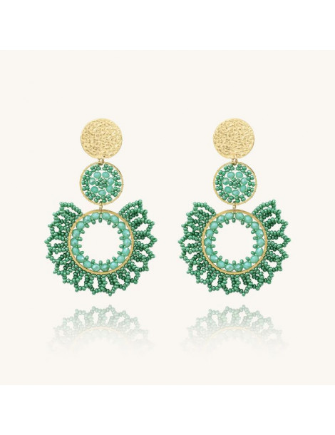 SANTIBÉ Boucles D'oreilles Tango Vert d'Eau