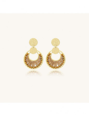 SANTIBÉ Boucles D'oreilles Mini Luna Champagne